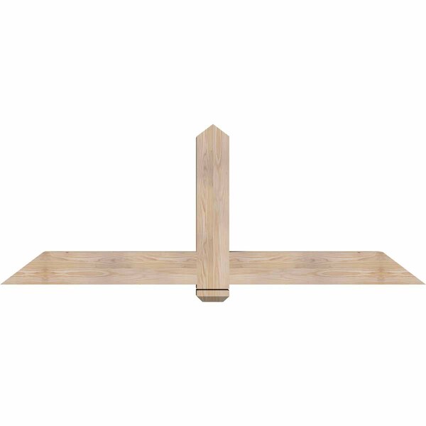 Ekena Millwork Eugene Smooth Timber Gable Bracket, Douglas Fir, 72"W x 27"H x 5 1/2"D x 5 1/2"F, 9/12 Pitch GBW072X27X0606EUG00SDF - main